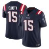 Men's New England Patriots #15 Ezekiel Elliott Navy 2023 F.U.S.E. Vapor Limited Football Stitched Jersey
