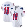 Men's New England Patriots #15 Ezekiel Elliott White 2023 F.U.S.E. Vapor Limited Football Stitched Jersey