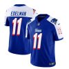 Men's New England Patriots #11 Julian Edelman Blue White 2023 F.U.S.E. Vapor Limited Football Stitched Jersey