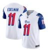 Men's New England Patriots #11 Julian Edelman White Blue 2023 F.U.S.E. Vapor Limited Football Stitched Jersey