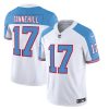 Men's Tennessee Titans #17 Ryan Tannehill White Blue 2023 F.U.S.E. Vapor Limited Throwback Football Stitched Jersey