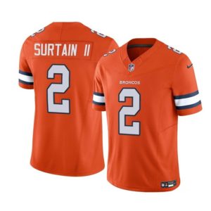 Men's Denver Broncos #2 Pat Surtain II Orange 2023 F.U.S.E. Vapor Untouchable Football Stitched Jersey