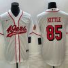Men's San Francisco 49ers #85 George Kittle White Color Rush With Patch Cool Base Stitched Baseball Jersey