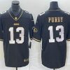 Men's San Francisco 49ers #13 Brock Purdy Black Gold Vapor Untouchable Limited Stitched Jersey