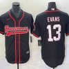 Men's Tampa Bay Buccaneers #13 Mike Evans Black With Patch Cool Base Stitched Baseball Jersey
