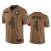 Men's Cleveland Browns #4 Deshaun Watson 2023 Brown Salute To Service Limited Football Stitched Jersey