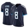 Men's Tennessee Titans #8 Will Levis Navy 2023 F.U.S.E. Vapor Limited Throwback Stitched Jersey