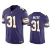 Men's Minnesota Vikings #31 Cam Akers Purple 2023 F.U.S.E. Vapor Throwback Limited Stitched Jersey