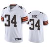 Men's Cleveland Browns #34 Jerome Ford White Vapor Limited Stitched Jersey