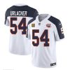 Men's Chicago Bears #54 Brian Urlacher White Navy 2023 F.U.S.E. With 4-star C PatchThrowback Limited Football Stitched Game Jersey