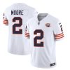Men's Chicago Bears #2 DJ Moore White 2023 F.U.S.E. Throwback Limited Football Stitched Game Jersey