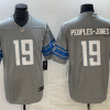 Men's Detroit Lions #19 Donovan Peoples Jones Grey 2023 FUSE Vapor Limited Stitched Jersey