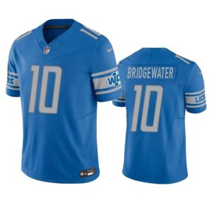 Men's Detroit Lions #10 Teddy Bridgewater Blue 2023 F.U.S.E. Vapor Untouchable Limited Football Stitched Jersey
