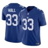 Men's New York Giants #33 Hassan Hall Blue 2023 F.U.S.E. Vapor Untouchable Limited Football Stitched Jersey