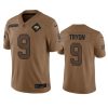 Men's Tampa Bay Buccaneers #9 Joe Tryon 2023 Brown Salute To Service Limited Football Stitched Jersey