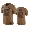 Men's Seattle Seahawks #12 Fan 2023 Brown Salute To Service Limited Football Stitched Jersey