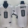 Men's Philadelphia Eagles #0 D'Andre Swift White Vapor Limited Football Stitched Jersey