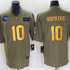 Men's Tennessee Titans #10 DeAndre Hopkins Olive Gold 2019 Salute To Service Stitched Nike Limited Jersey