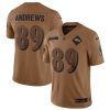 Men's Baltimore Ravens #89 Mark Andrews 2023 Brown Salute To Service Limited Football Stitched Jersey