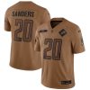 Men's Detroit Lions #20 Barry Sanders 2023 Brown Salute To Service Limited Football Stitched Jersey