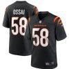 Men's Cincinnati Bengals #58 Joseph Ossai Black Football Stitched Game Jersey