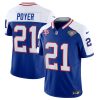 Men's Buffalo Bills #21 Jordan Poyer Blue White 2023 F.U.S.E. 75th Anniversary Throwback Vapor Untouchable Limited Football Stitched Jersey