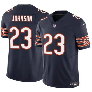 Men's Chicago Bears #23 Roschon Johnson Navy 2023 F.U.S.E. Vapor Stitched Football Jersey