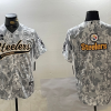 Men's Pittsburgh Steelers Team Logo 2024 Arctic Camo Salute to Service Stitched Baseball Jerseys