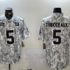 Men's New York Giants #5 Kayvon Thibodeaux Arctic Camo 2024 FUSE Salute to Service Limited Stitched Jersey