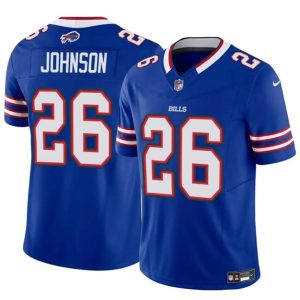 Men's Buffalo Bills #26 Ty Johnson Royal 2024 F.U.S.E. Jersey