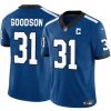 Men's Indianapolis Colts #31 Tyler Goodson Blue 2024 F.U.S.E. Throwback Jersey