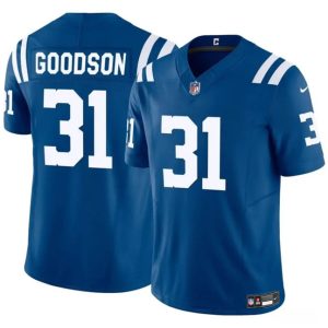 Men's Indianapolis Colts #31 Tyler Goodson Blue 2024 F.U.S.E. Jersey