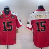 Men's Kansas City Chiefs #15 Patrick Mahomes Red With Gold Super Bowl LVIII Patch Limited Stitched Football Jersey