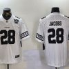 Men's Las Vegas Raiders #28 Josh Jacobs White Limited Stitched Jersey