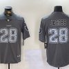 Men's Las Vegas Raiders #28 Josh Jacobs Grey Limited Stitched Jerseys