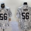 Men's New Orleans Saints #56 Demario Davis 2024 F.U.S.E Arctic Camo Salute To Service Limited Stitched Football Jersey