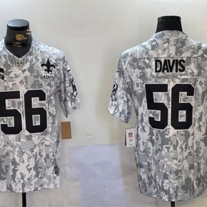 Men's New Orleans Saints #56 Demario Davis 2024 F.U.S.E Arctic Camo Salute To Service Limited Stitched Football Jersey
