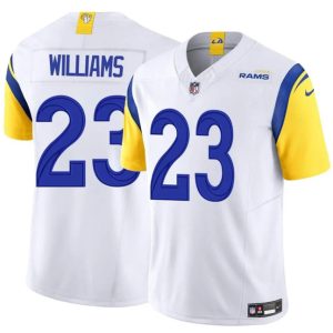 Men's Los Angeles Rams #23 Kyren Williams White 2024  Jersey