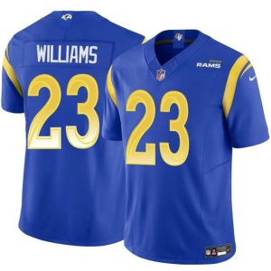 Men's Los Angeles Rams #23 Kyren Williams Blue 2024  Jersey