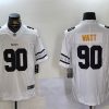 Men's Pittsburgh Steelers #90 T.J. Watt White 2019 Team Logo Cool Edition Stitched Jersey