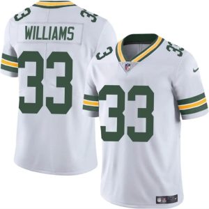 Men's Green Bay Packers #33 Evan Williams White Vapor Untouchable Limited Football Stitched Jersey