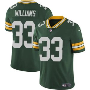 Men's Green Bay Packers #33 Evan Williams Green Vapor Untouchable Limited Football Stitched Jersey