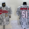 Men's Houston Texans #51 Will Anderson Jr Arctic Camo 2024 Salute to Service Stitched Baseball Jerseys