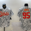 Men's Kansas City Chiefs #95 Chris Jones Arctic Camo 2024 Salute to Service Stitched Baseball Jersey