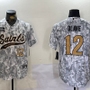 Men's New Orleans Saints #12 Chris Olave Arctic Camo 2024 Salute to Service Stitched Baseball Jerseys