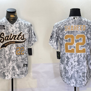 Men's New Orleans Saints #22 Rashid Shaheed Arctic Camo 2024 Salute to Service Stitched Baseball Jerseys