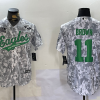 Men's Philadelphia Eagles #11 AJ Brown Arctic Camo 2024 Salute to Service Stitched Baseball Jersey