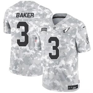 Men's Arizona Cardinals #3 Budda Baker 2024 F.U.S.E. Arctic Camo Salute to Service Limited Football Stitched Jersey
