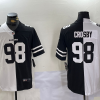 Men's Las Vegas Raiders #98 Maxx Crosby White Black Peaceful Coexisting Vapor Stitched Jersey