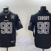 Men's Las Vegas Raiders #98 Maxx Crosby Black 65TH Patch Limited Fashion Vapor Jersey